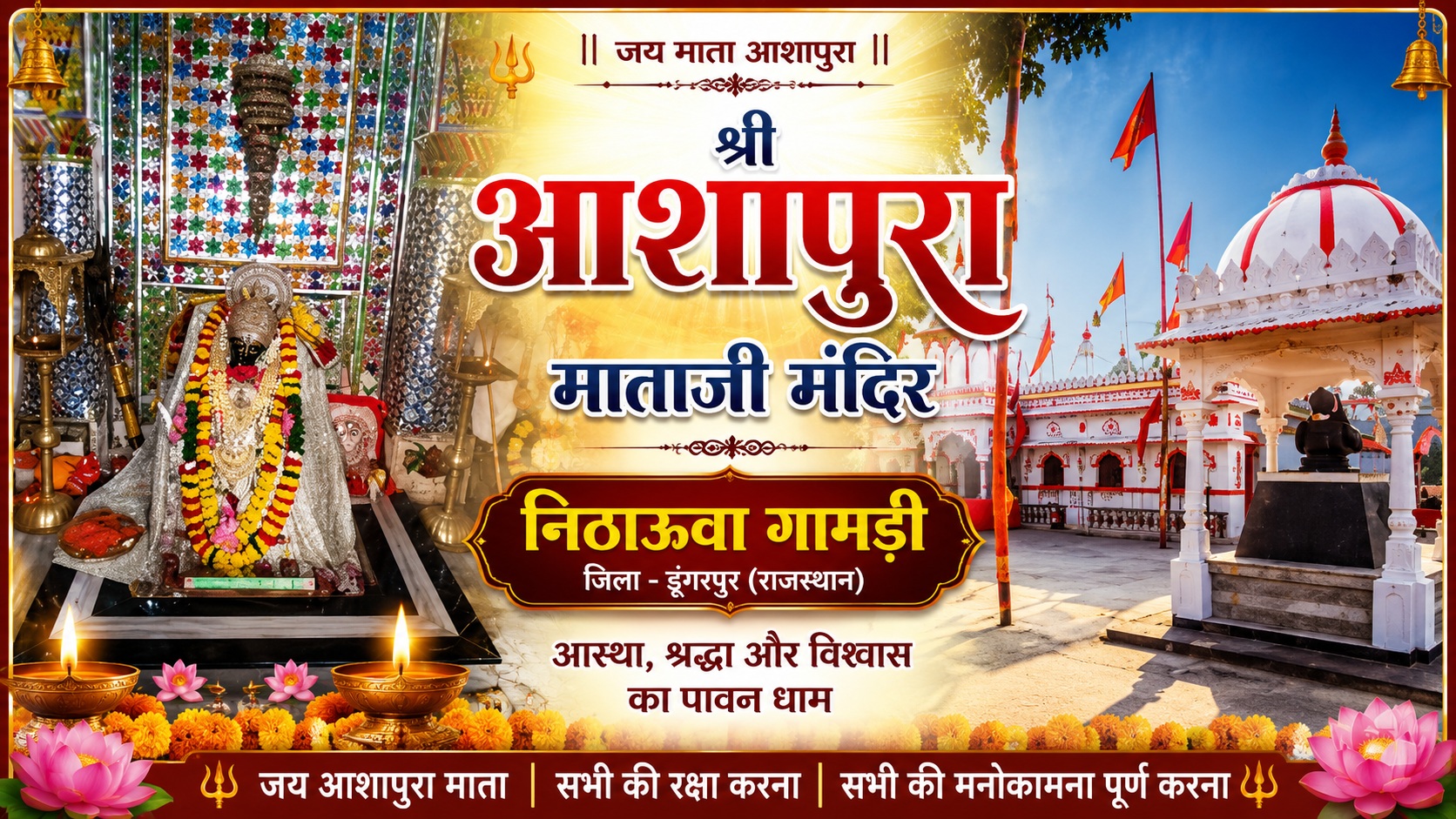श्री आशापुरा माताजी मंदिर, निठाऊवा गामड़ी – वागड़ की आस्था का पवित्र धाम !